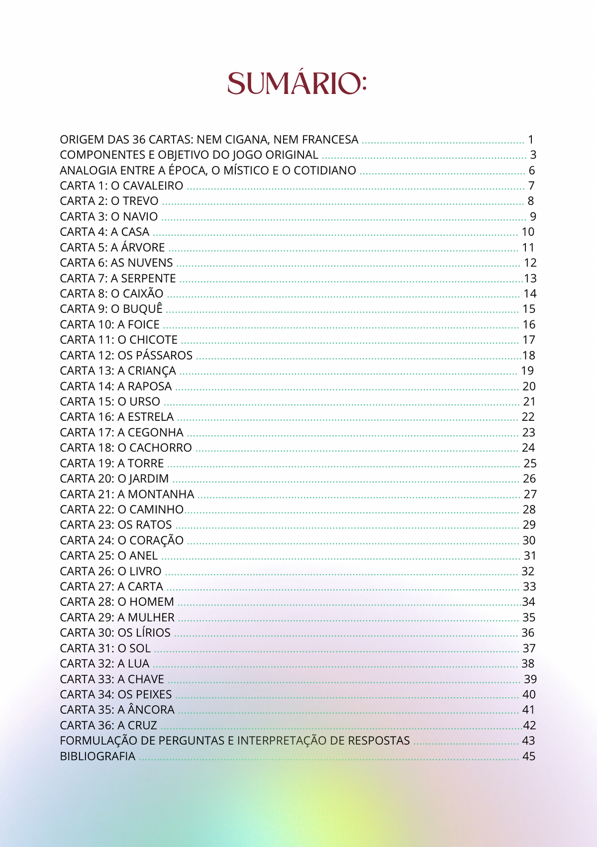 Apostila de Cartomancia Cigana